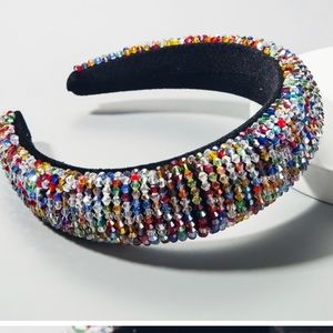 Beaded multicolor headband